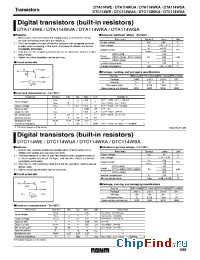 Datasheet DTA114WSA manufacturer Rohm