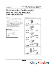 Datasheet DTA115TM manufacturer Rohm