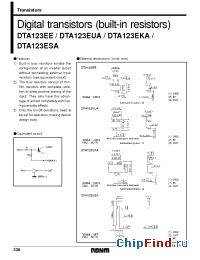 Datasheet DTA123EE manufacturer Rohm