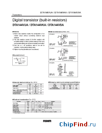 Datasheet DTA144VKA manufacturer Rohm