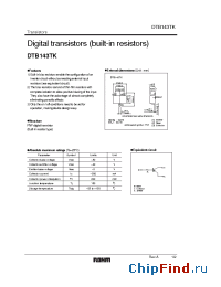 Datasheet DTB143TK manufacturer Rohm