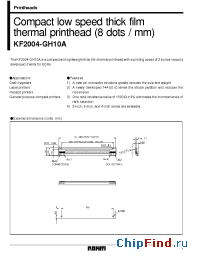 Datasheet KF2004-GH10A manufacturer Rohm