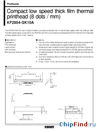 Datasheet KF2004-GK10A manufacturer Rohm