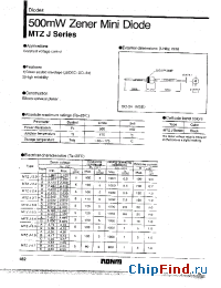 Datasheet MTZJ11 manufacturer Rohm