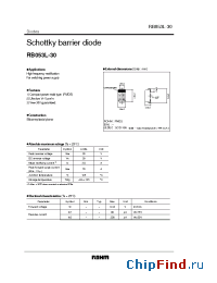 Datasheet RB053L-30 manufacturer Rohm