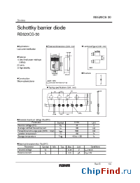 Datasheet RB520CS-30 manufacturer Rohm