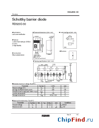 Datasheet RB520S-30 manufacturer Rohm