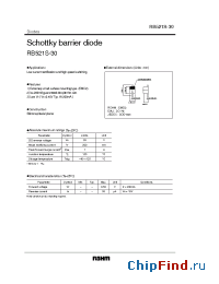 Datasheet RB521S-30 manufacturer Rohm