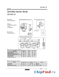 Datasheet RB706D-40 manufacturer Rohm