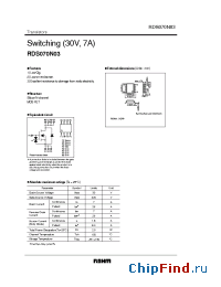 Datasheet RDS070N03 manufacturer Rohm