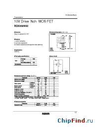 Datasheet RDX050N50 manufacturer Rohm