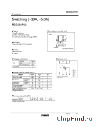 Datasheet RSS050P03 manufacturer Rohm