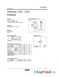 Datasheet RTR020P02 manufacturer Rohm
