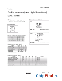 Datasheet UMA6N manufacturer Rohm