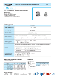 Datasheet 16SZV33M63X55 manufacturer Rubycon