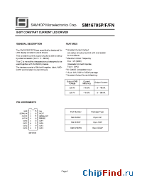 Datasheet SM16705F manufacturer SamHop