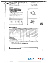 Datasheet IRF452 manufacturer Samsung