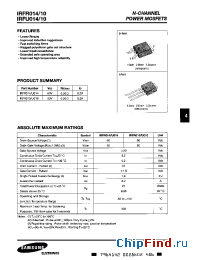 Datasheet IRFR010 manufacturer Samsung