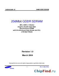 Datasheet K4D553238F-JC36 manufacturer Samsung