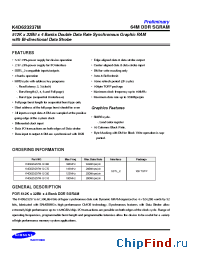 Datasheet K4D623237M-QC60 manufacturer Samsung