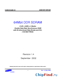 Datasheet K4D623238B-GC40 manufacturer Samsung