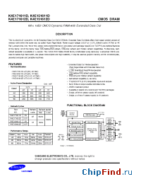 Datasheet K4E151612D-T manufacturer Samsung