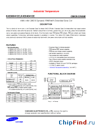 Datasheet K4E640412E-JP45 manufacturer Samsung