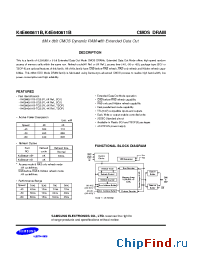 Datasheet K4E640811B manufacturer Samsung