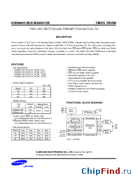 Datasheet K4E660412B manufacturer Samsung