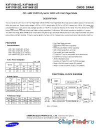 Datasheet K4F160811D manufacturer Samsung