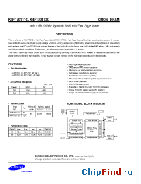 Datasheet K4F170112C manufacturer Samsung