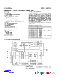 Datasheet K4G163222A-PC/L50 manufacturer Samsung