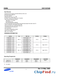 Datasheet K4H560438D-TC manufacturer Samsung