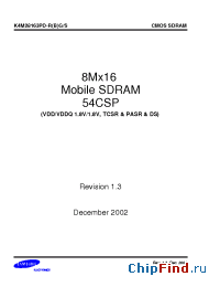 Datasheet K4M28163PD manufacturer Samsung
