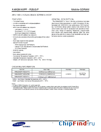 Datasheet K4M28163PF-R(B)G/F1L manufacturer Samsung