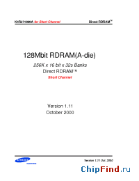 Datasheet K4R271669AN-CK7 manufacturer Samsung