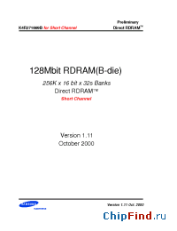 Datasheet K4R271669B-MCG6 manufacturer Samsung