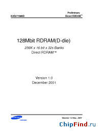 Datasheet K4R271669D manufacturer Samsung