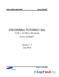 Datasheet K4R571669D-FCM9 manufacturer Samsung