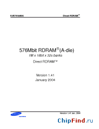 Datasheet K4R761869A-GCM8 manufacturer Samsung