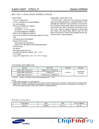 Datasheet K4S511533F-F1H manufacturer Samsung