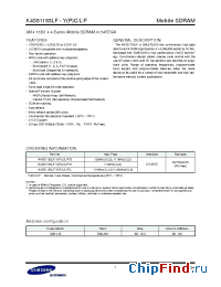 Datasheet K4S51153LF-Y(P)C/L/F1H manufacturer Samsung