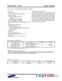 Datasheet K4S51153PF-YF manufacturer Samsung