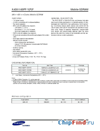 Datasheet K4S51163PF-Y(P)F1L manufacturer Samsung