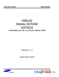 Datasheet K4S51323LC-MG/S1H manufacturer Samsung