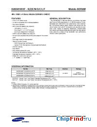 Datasheet K4S561633F-C manufacturer Samsung