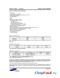 Datasheet K4X51163PC-FECA manufacturer Samsung
