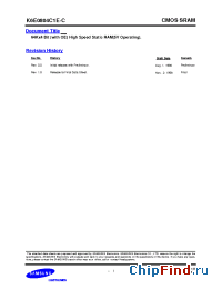 Datasheet K6E0804C1E-C manufacturer Samsung