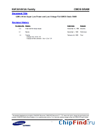 Datasheet K6F2016V3A-TI10 manufacturer Samsung