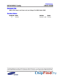 Datasheet K6F4016R4G-EF70 manufacturer Samsung